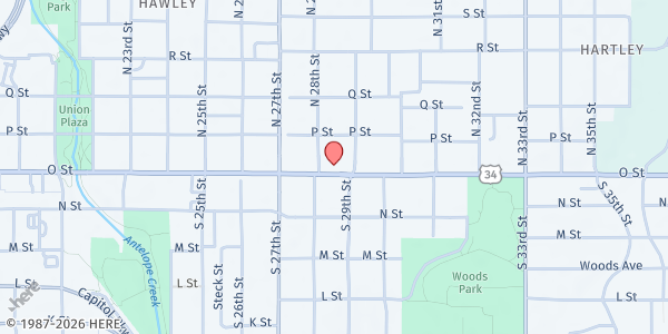 Map showing Foodnet- Citylight Lincoln Church at 2820 O St., Lincoln, NE