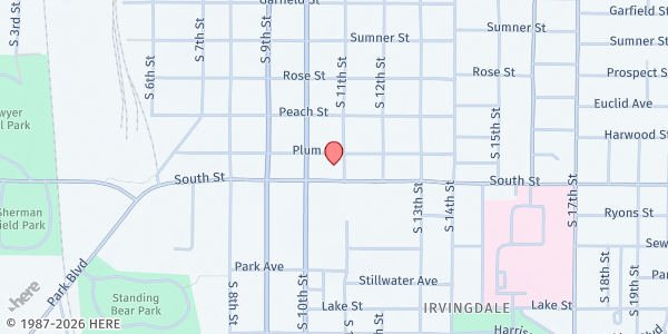 Map showing Immanuel Bread of Life Pantry at 2001 S 11th St, Lincoln, NE