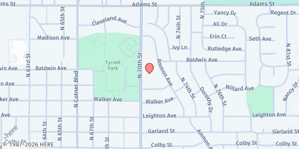 Map showing Lincoln Fresh at Citylight North at 2600 North 70th Street, Lincoln, NE