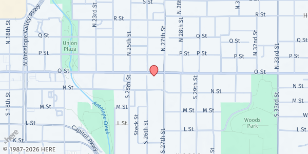 Map showing Lincoln Fresh at Community Action Head Start at 2615 O Street, Lincoln, NE