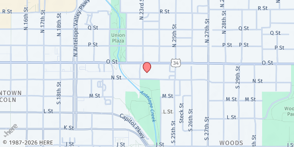 Map showing Lincoln Fresh at Community Action Head Start at 2301 O St., Lincoln, NE