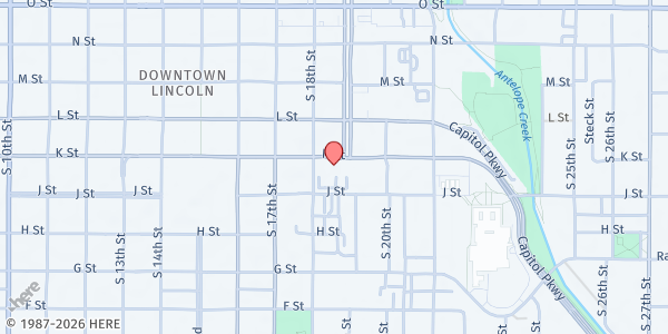 Map showing Lincoln Fresh at Community Action Head Start at 1821 K Street, Lincoln, NE