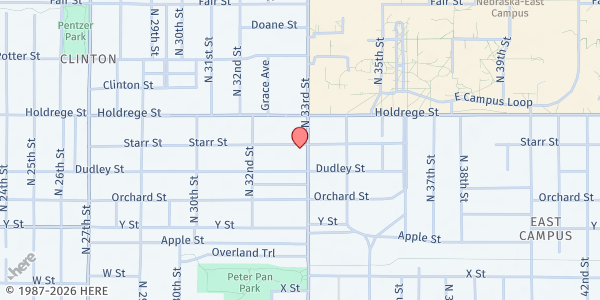 Map showing Lincoln Fresh at ConnectioN Point at 1333 North 33rd Street, Lincoln, NE