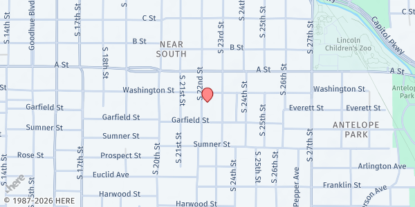 Map showing Lincoln Fresh at Grace Lutheran Church at 2225 Washington Street, Lincoln, NE