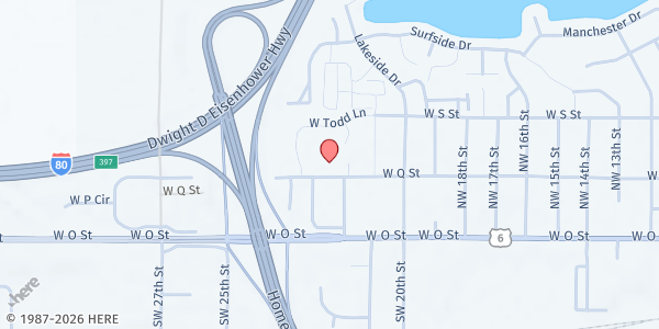 Map showing Lincoln Fresh at Mercy Housing at 2200 W. Q St., Lincoln, NE