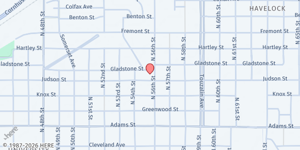 Map showing Lincoln Fresh at Mt. Zion Baptist Church at 3301 North 56th Street, Lincoln, NE