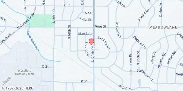 Map showing Lincoln Fresh at Northeast YMCA at 601 N. 70th St., Lincoln, NE