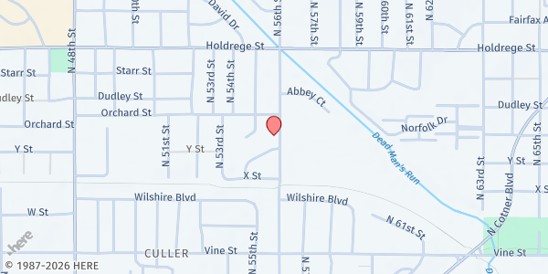 Map showing Lincoln Fresh at Praise Temple Church at 1101 North 56th Street, Lincoln, NE