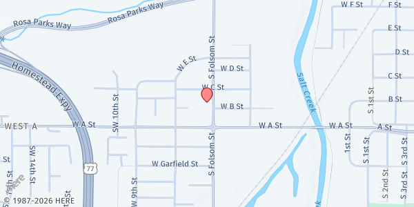 Map showing Lincoln Fresh at Willard Community Center at 1245 S. Folsom St., Lincoln, NE