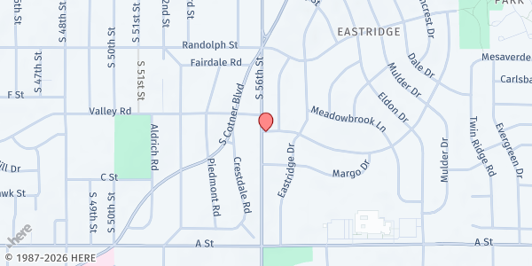 Map showing Little Free Pantry - Lincoln at 5601 Sunrise Rd, Lincoln, NE