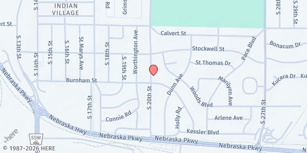 Map showing Little Free Pantry - Lincoln at 3922 S 20th St, Lincoln, NE