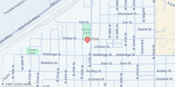 Map showing Salvation Army CCC at 2625 Potter Street, Lincoln, NE