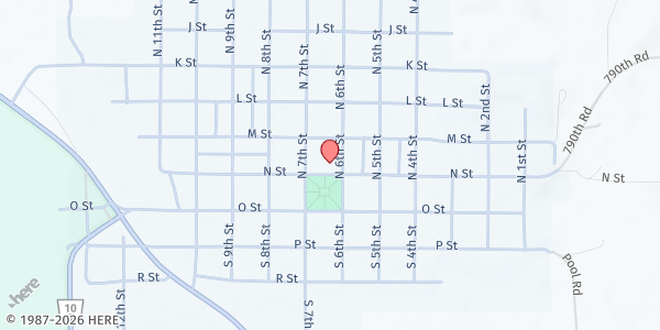 Map showing Central Nebraska Community Action Partnership - Loup City at 626 N St, Loup City, NE