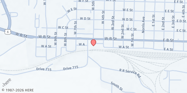 Map showing Family Resource Center at 526 W B St, McCook, NE