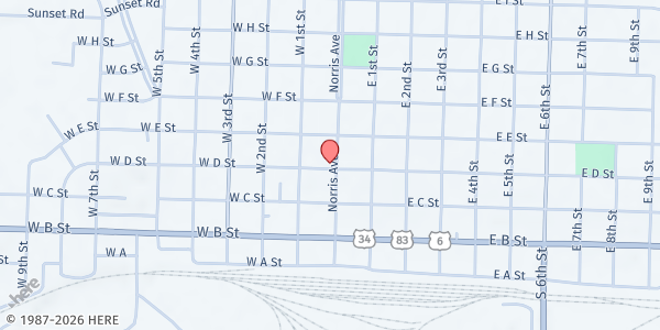 Map showing McCook Community Foundation at 402 Norris Ave #315, McCook, NE