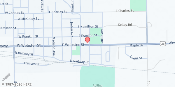 Map showing Shared Abundance Food Pantry at 519 E Webster St, Morrill, NE