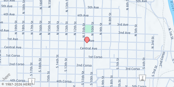 Map showing Nebraska City First United Methodist Church at 1023 1st Ave, Nebraska City, NE