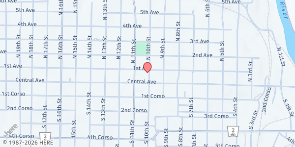 Map showing Partners for Otoe County at 115 N 10th St, Nebraska City, NE
