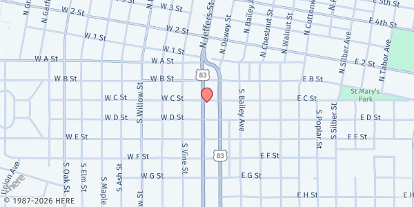 Map showing Grace Ministries Food Pantry at 114 E C St, North Platte, NE