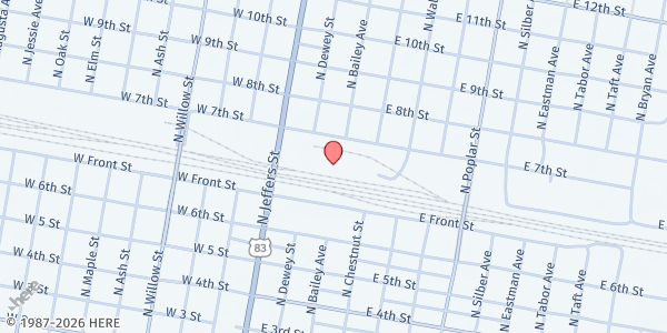 Map showing Grace Ministries Food Pantry at 114 E. C St., North Platte, NE