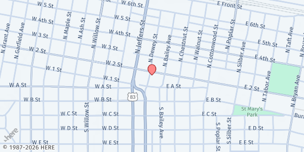 Map showing Mid-Nebraska Community Foundation at 121 N Dewey St #112, North Platte, NE