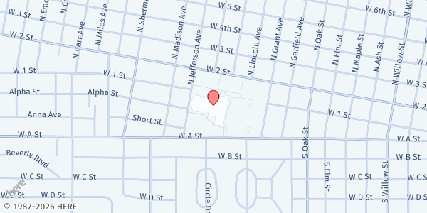 Map showing North Platte High School at 1220 W 2nd St, North Platte, NE