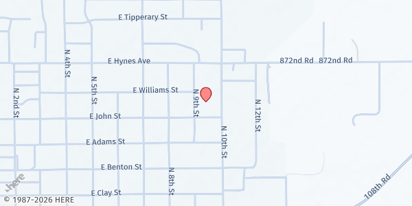 Map showing Faith Community Church at 515 N Tenth St, O'Neill, NE