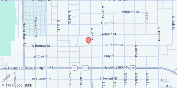 Map showing St. Patrick's O'Neill at 330 E Benton St, O'Neill, NE