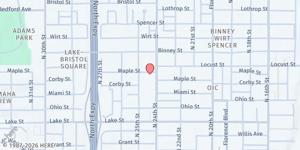 Map showing Black Men United - Omaha at 4200 N 30th St, Omaha, NE