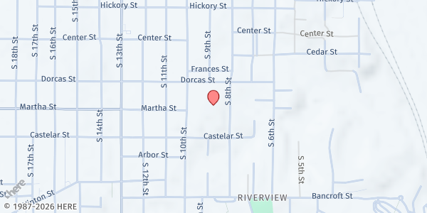 Map showing Blue Valley Community Action, Inc. - Food Pantry at 825 Dorcas St., Omaha, NE