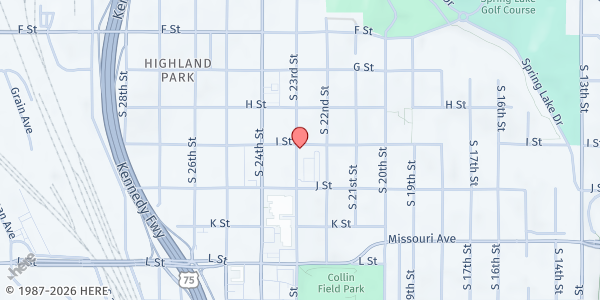 Map showing Disciples Pantry at 4401 S 23rd St, Omaha, NE