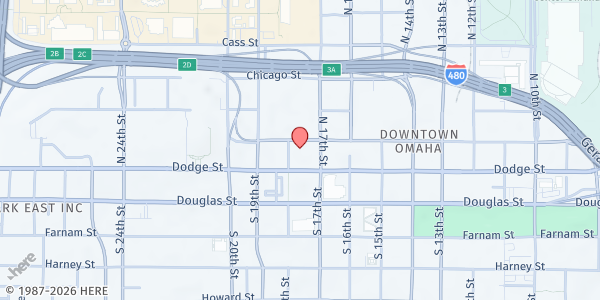 Map showing Fricke Episcopal Community Ministry at 113 N 18th St, Omaha, NE