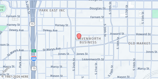 Map showing Nebraska Urban Indian Health Coalition at 2240 Landon Ct, Omaha, NE