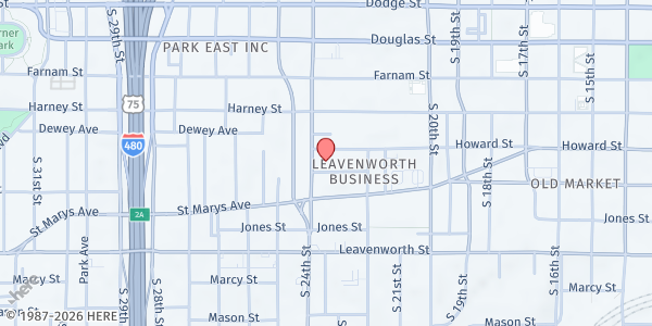 Map showing Nebraska Urban Indian Health Coalition at 2240 Landon Ct, Omaha, NE