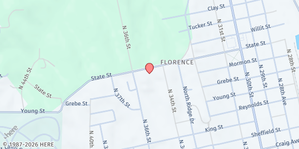 Map showing Notre Dame Housing at 3439 State St, Omaha, NE