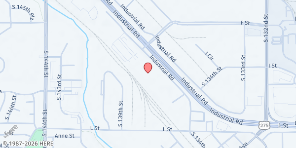 Map showing Ron Witt Support Services Center at 13737 Industrial Rd, Omaha, NE