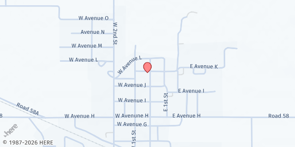 Map showing Assembly of God Church at 1010 Main St, Oshkosh, NE