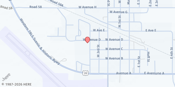 Map showing St Elizabeth's Catholic Church at 300 W 4th St, Oshkosh, NE