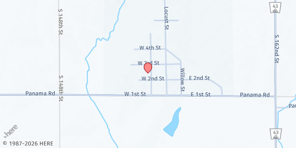 Map showing Panama Pantry at 205 Pine St, Panama, NE