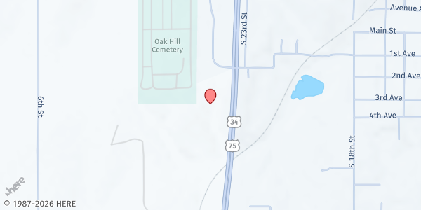 Map showing First Baptist Church (FBC) Plattsmouth Pantry at 16220 Hwy 75, Plattsmouth, NE