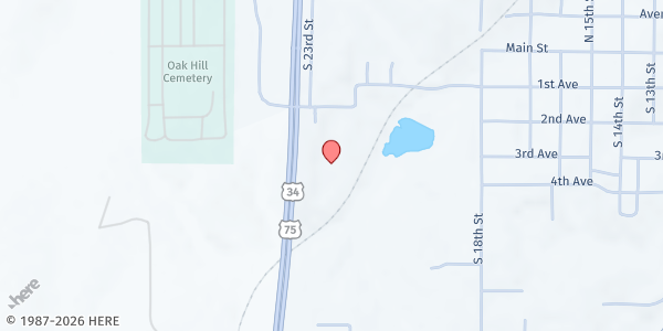 Map showing One Life Church at 211 S. 23rd Street, Plattsmouth, NE