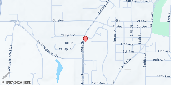 Map showing SENCA Plattsmouth Food Pantry at 1215 S 15th St, Plattsmouth, NE