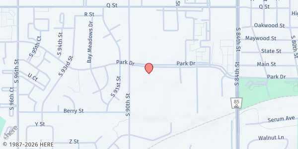 Map showing Ralston High School Mobile Pantry at 8969 Park Dr, Ralston, NE