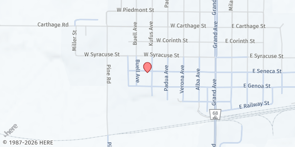 Map showing Bethlehem Lutheran Church at 324 Kufus Ave, Ravenna, NE