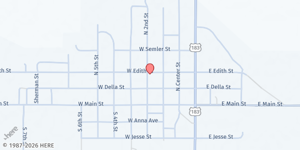 Map showing Sargent United Methodist Church at 208 2nd St, Sargent, NE