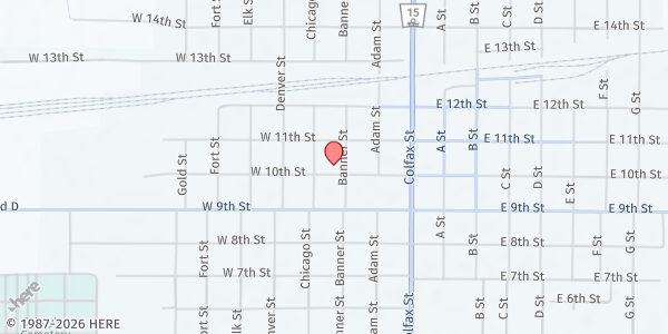 Map showing Divine Mercy Parish at St. Mary Catholic Church at 308 W 10th St, Schuyler, NE