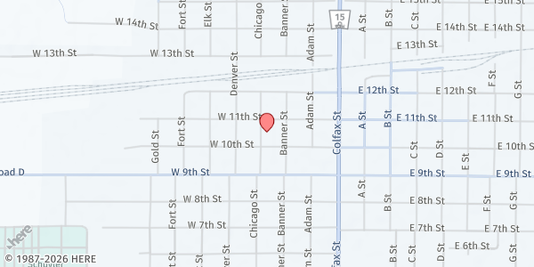 Map showing Schuyler Catholic Religious at 320 W 10th St, Schuyler, NE