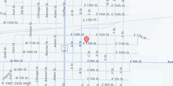 Map showing WIC - Schuyler at 316 E 11th St, Schuyler, NE