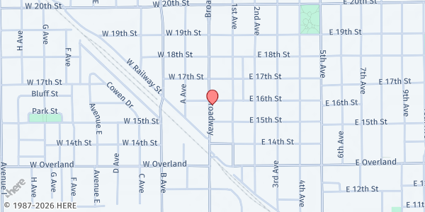 Map showing United Way of Western Nebraska - Scottsbluff at 1517 Broadway Suite 106, Scottsbluff, NE