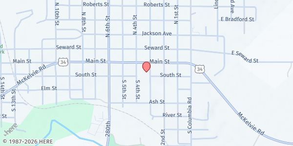 Map showing Blue Valley Community Action - Seward at 237 S 3rd St, Seward, NE